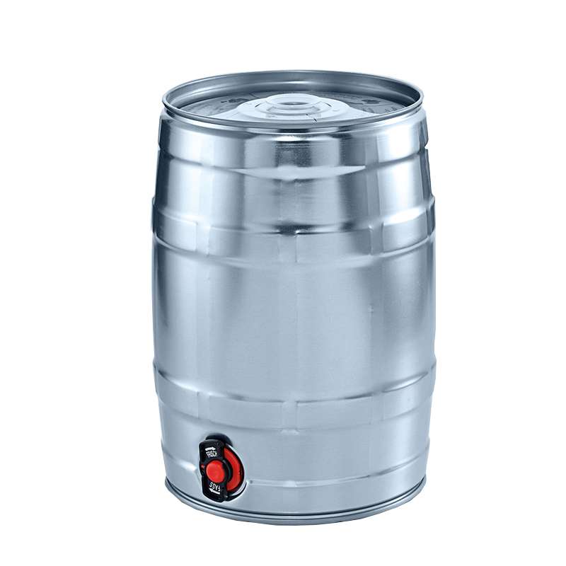 Fdit Mini Acero Inoxidable Barril de Cerveza con Espiral Tapa Tapa Práctico Home Hotel Supplies 2l