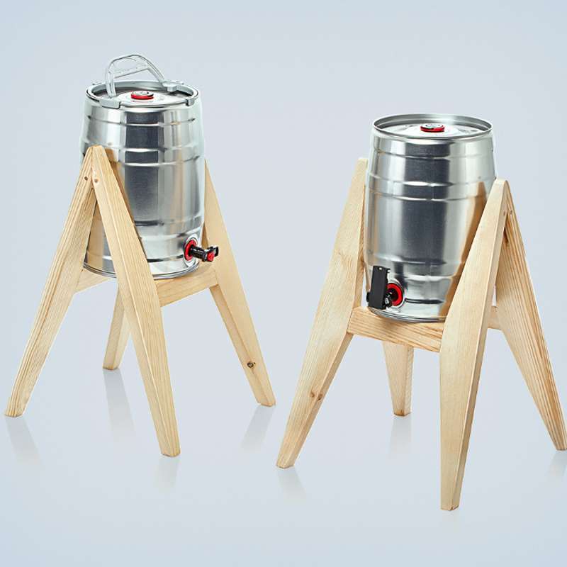 Soporte de madera para barril de 5L | www.cocinista.es