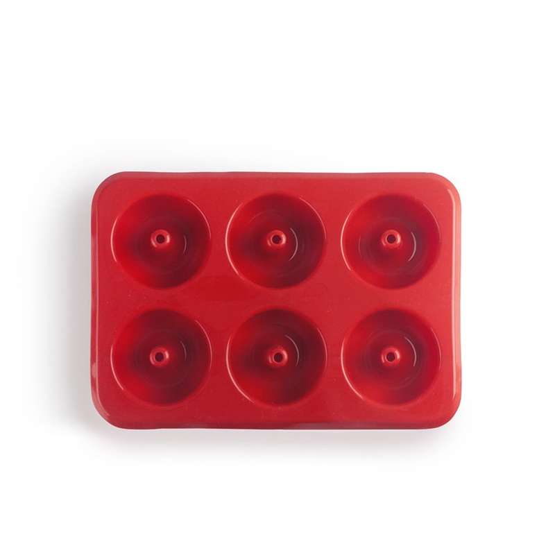 ⇛ Molde de silicona rojo 7 donuts 7 cm - Ibili