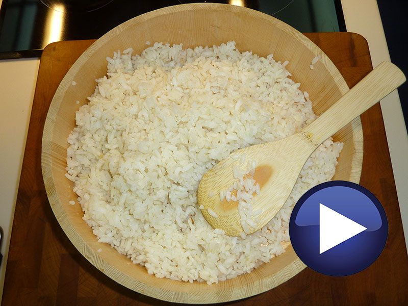 Hacer arroz para sushi